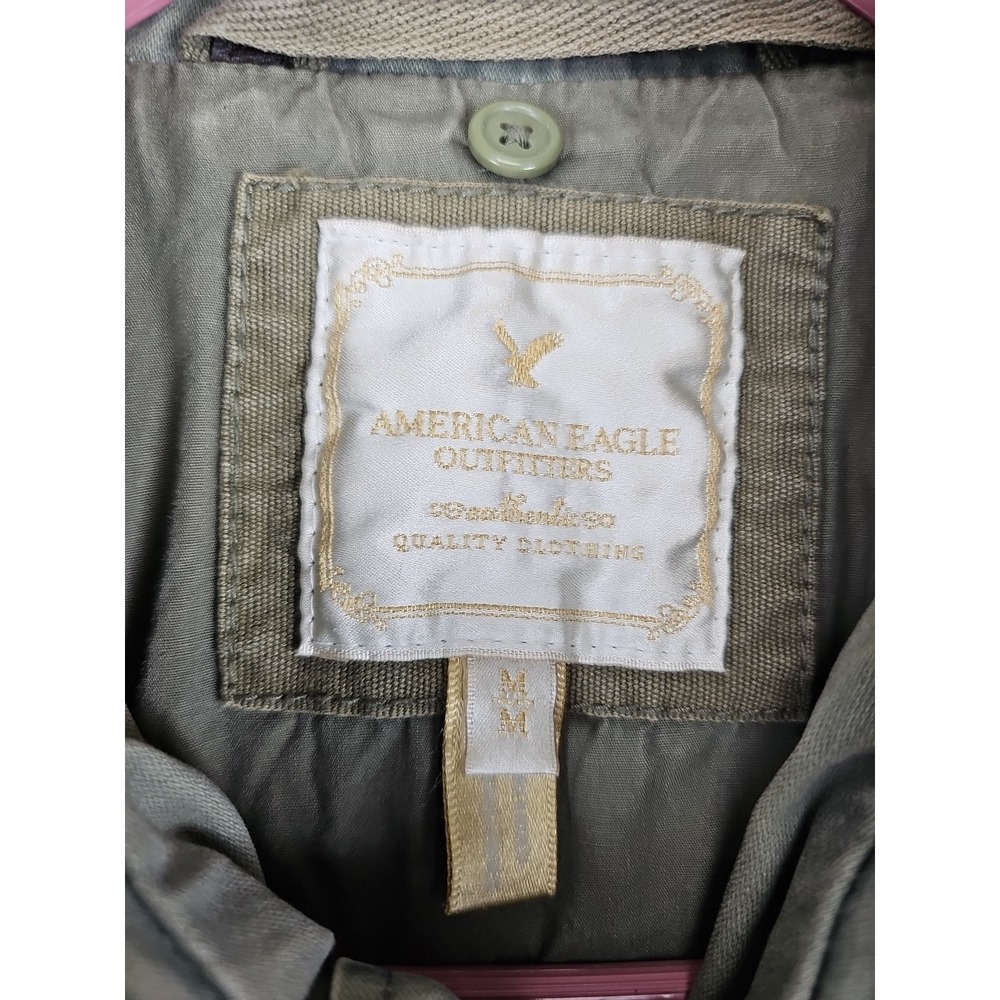 American Eagle Outfitters Utility Jacket Women's Size Medium Army Green Full Zip - Picture 2 of 9